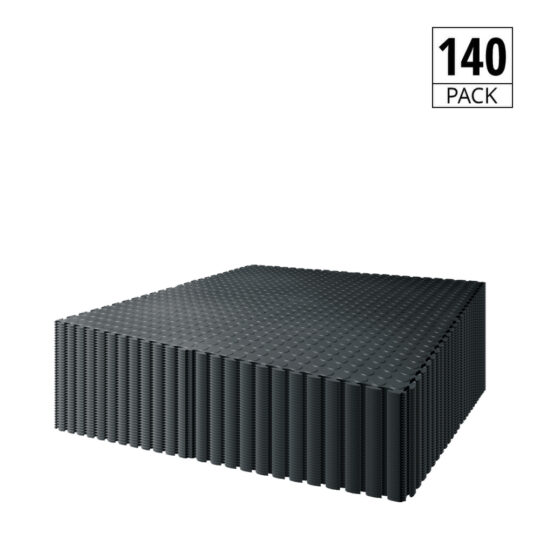 DuraStud™ Garage Floor Tiles PVC 50cm (Black) | Duramat UK