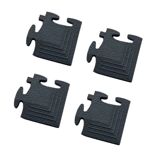 PVC Floor Tile Corner Set (Black) | Duramat UK