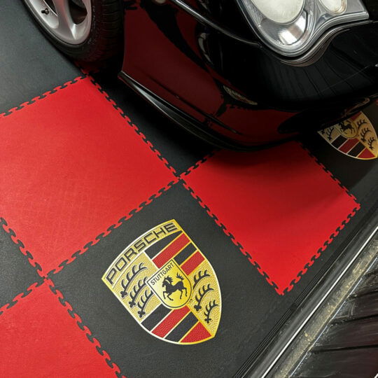 DuraTile™ PVC Garage Floor Tiles 50cm Logo Printing | Duramat UK
