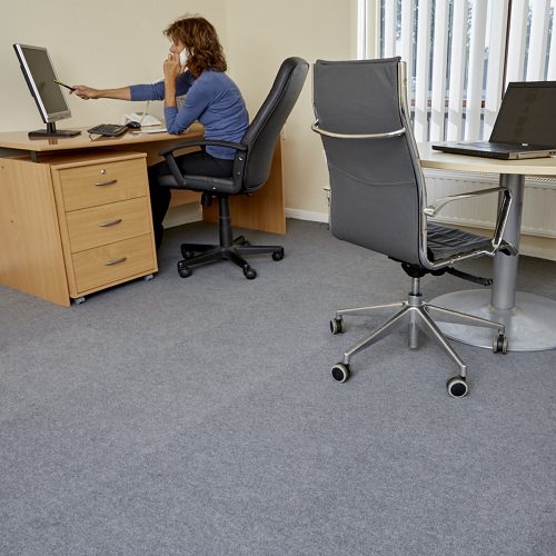 Interlocking Office Carpet Tiles 50cm (Grey) | Duramat UK