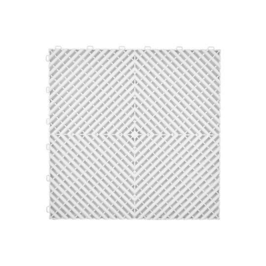 VentLock™ XL 40cm Performance Garage Floor Tiles (White) | Duramat UK