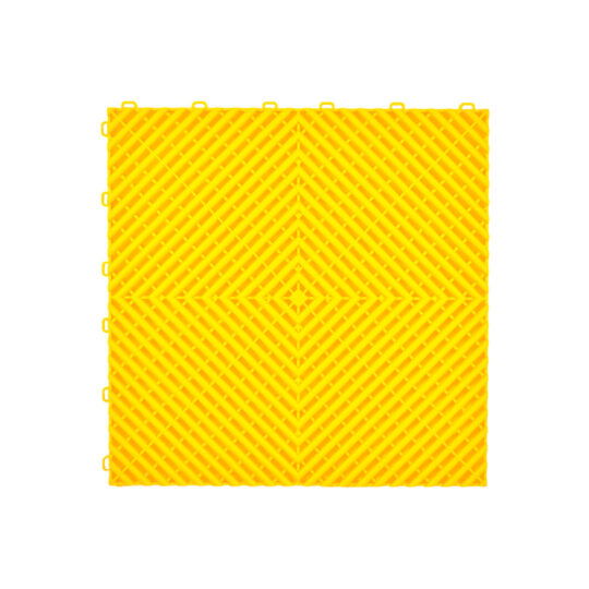 VentLock™ XL 40cm Performance Garage Floor Tiles (Yellow) | Duramat UK