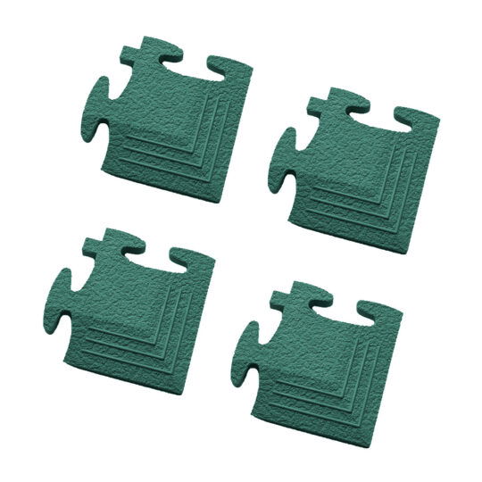 DuraTile⢠Garage Floor Tile Ramp Corners (Racing Green)
